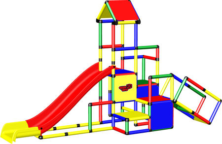 Kletterpyramide mit Rutsche