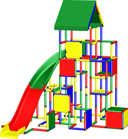 Großer Kletterturm mit Rutsche